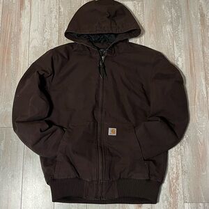 Carhartt Men's Dark Brown Hooded Performance Jacket